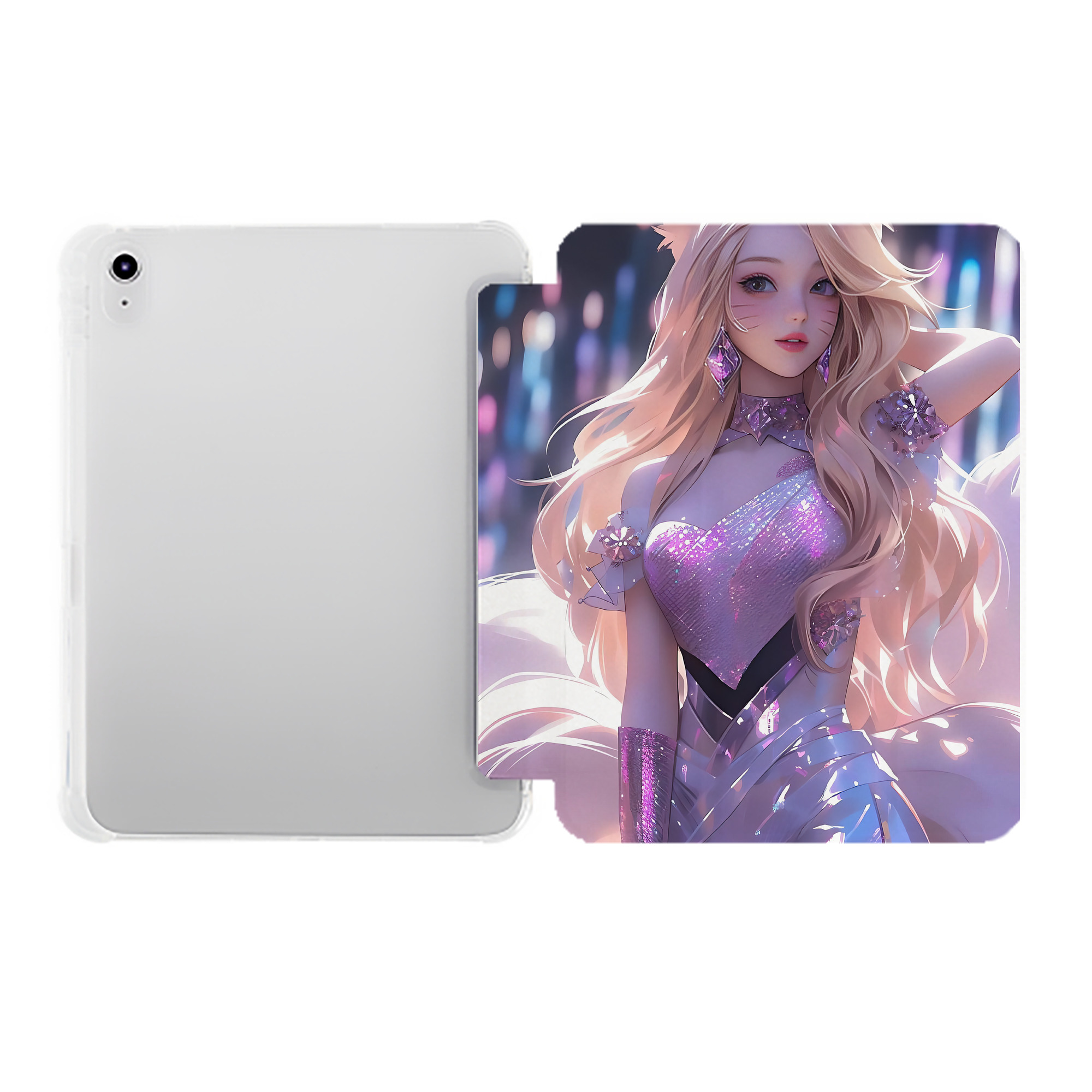 （画像用） リーグ・オブ・レジェンド League of Legends LOL IPad ケース ペン収納付き 三つ折りスタンド PUレザー×シリコン 対応機種9.5/10.5/10.9インチ